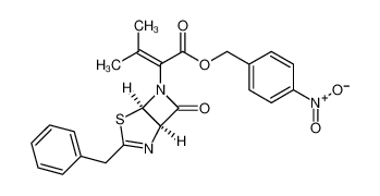 4-Nitrobenzyl 2-((1R,5R)-3-benzyl-7-oxo-4-thia-2,6-diazabicyclo-[3.2.0]hept-2-en-6-yl)-3-methylbut-2-enoate 192049-49-3