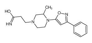 3-[3-methyl-4-(3-phenyl-1,2-oxazol-5-yl)piperazin-1-yl]propanamide 86683-47-8