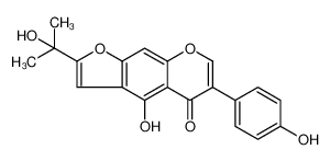 Erysubin A; 4-羟基-2-(1-羟基-1-甲基乙基)-6-(4-羟基苯基)-5H-呋喃并[3,2-g][1]苯并吡喃-5-酮