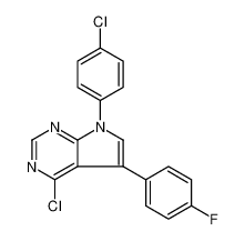 7H-Pyrrolo[2,3-d]pyrimidine, 4-chloro-7-(4-chlorophenyl)-5-(4-fluorophenyl)- 907585-56-2