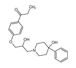 1-[4-[2-hydroxy-3-(4-hydroxy-4-phenylpiperidin-1-yl)propoxy]phenyl]propan-1-one 63815-49-6