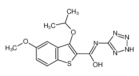 5-methoxy-3-propan-2-yloxy-N-(2H-tetrazol-5-yl)-1-benzothiophene-2-carboxamide