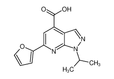 6-(Furan-2-yl)-1-isopropyl-1H-pyrazolo[3,4-b]pyridine-4-carboxylic acid 900137-06-6