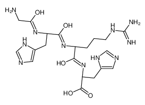 (2S)-2-[[(2S)-2-[[(2S)-2-[(2-aminoacetyl)amino]-3-(1H-imidazol-5-yl)propanoyl]amino]-5-(diaminomethylideneamino)pentanoyl]amino]-3-(1H-imidazol-5-yl)propanoic acid 667899-83-4