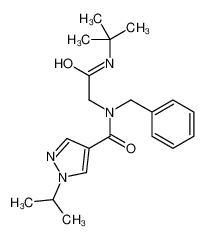 N-Benzyl-1-isopropyl-N-{2-[(2-methyl-2-propanyl)amino]-2-oxoethyl }-1H-pyrazole-4-carboxamide 604754-61-2