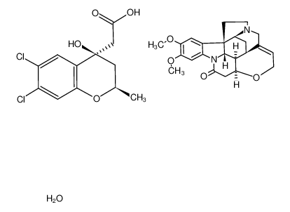 6,7-dichloro-4-hydroxy-2(r)-methylchroman-4-acetic acid brucine