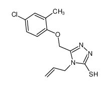 3-[(4-chloro-2-methylphenoxy)methyl]-4-prop-2-enyl-1H-1,2,4-triazole-5-thione 21358-24-7