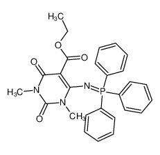 ethyl 1,3-dimethyl-2,4-dioxo-6-[(triphenyl-λ<sup>5</sup>-phosphanylidene)amino]pyrimidine-5-carboxylate 99747-55-4