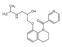 [8-[2-hydroxy-3-(propan-2-ylamino)propoxy]-3,4-dihydro-2H-quinolin-1-yl]-pyridin-3-ylmethanone 76252-06-7