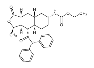 ethyl ((1R,3aR,4aR,6R,8aR,9S,9aS)-9-(diphenylcarbamoyl)-1-methyl-3-oxododecahydronaphtho[2,3-c]furan-6-yl)carbamate 900161-12-8