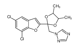 1-[[2-(5,7-dichloro-1-benzofuran-2-yl)-4,5-dimethyl-1,3-dioxolan-2-yl]methyl]-1,2,4-triazole 98519-01-8