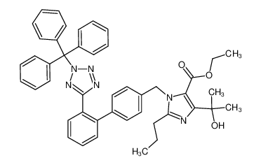 ethyl 4-(1-hydroxy-1-methylethyl)-2-propyl-1-[[2'-[2-(triphenylmethyl)-2H-tetrazol-5-yl]biphenyl-4-yl]methyl]imidazole-5-carboxylate 172875-59-1