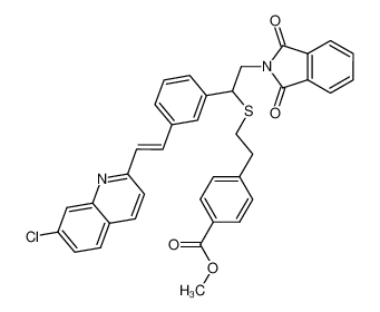 904916-29-6 (+/-)-methyl 4-{[(1-{3-[(E)-2-(7-chloro-2-quinolyl)vinyl]phenyl}-2-phthalimidoethyl)thio]-2-ethyl}benzoate