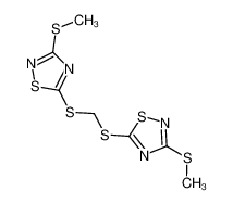 3-methylsulfanyl-5-[(3-methylsulfanyl-1,2,4-thiadiazol-5-yl)sulfanylmethylsulfanyl]-1,2,4-thiadiazole 444791-15-5