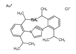 1,3-双(2,6-二异丙基苯基咪唑-2-亚基)金(I)酰氯