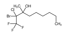 141583-90-6 2-bromo-2-chloro-1,1,1-trifluoro-3-methylnonan-3-ol