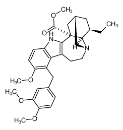 11-(3,4-dimethoxy-benzyl)-12-methoxy-ibogamine-18-carboxylic acid methyl ester 72989-12-9