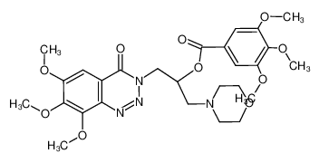 [1-morpholin-4-yl-3-(6,7,8-trimethoxy-4-oxo-1,2,3-benzotriazin-3-yl)propan-2-yl] 3,4,5-trimethoxybenzoate 30271-85-3