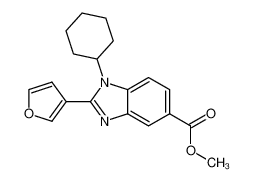 methyl 1-cyclohexyl-2-(furan-3-yl)benzimidazole-5-carboxylate 824949-98-6