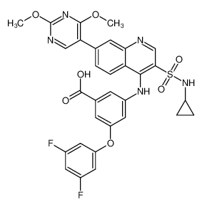 1445879-21-9 structure, C31H25F2N5O7S