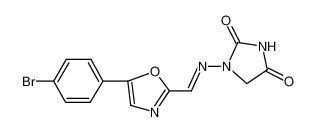 1-[[5-(4-bromophenyl)-1,3-oxazol-2-yl]methylideneamino]imidazolidine-2,4-dione 64748-79-4