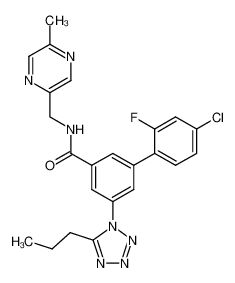 1000586-65-1 structure, C23H21ClFN7O