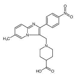 4-Piperidinecarboxylic acid, 1-[[6-methyl-2-(4-nitrophenyl)imidazo[1,2-a]pyridin-3-yl]methyl]- 886496-36-2