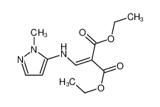 diethyl 2-[[(2-methylpyrazol-3-yl)amino]methylidene]propanedioate 37799-77-2