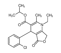 propan-2-yl 4-(2-chlorophenyl)-1-ethyl-2-methyl-5-oxo-4,7-dihydrofuro[3,4-b]pyridine-3-carboxylate 100276-03-7