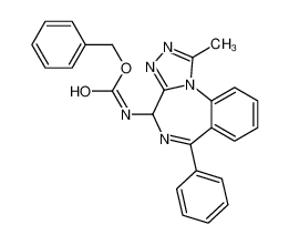 benzyl N-(1-methyl-6-phenyl-4H-[1,2,4]triazolo[4,3-a][1,4]benzodiazepin-4-yl)carbamate 146135-18-4