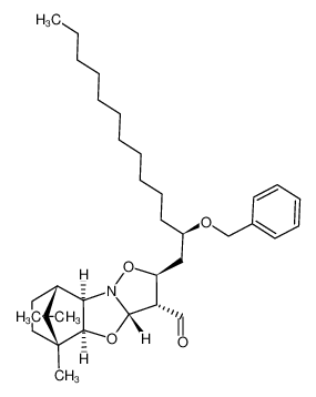 244628-35-1 (2S,3S,3aS,4aS,5R,8S,8aR,2'R)-2-(2'-phenylmethyloxy-tridecyl)-5,10,10-trimethyl-5,8-methano-octahydro-2H-isoxazolo-[3,2-b]-benzoxazole-3-carboxaldehyde