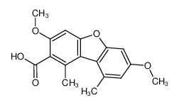 93796-74-8 spectrum, 3,7-dimethoxy-1,9-dimethyldibenzofuran-2-carboxylic acid