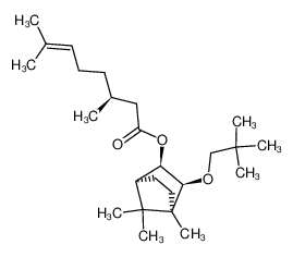 89156-40-1 (S)-3,7-Dimethyl-oct-6-enoic acid (1S,2R,3S,4R)-3-(2,2-dimethyl-propoxy)-4,7,7-trimethyl-bicyclo[2.2.1]hept-2-yl ester