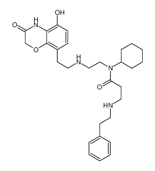 1035227-29-2 N-cyclohexyl-N-(2-((2-(5-hydroxy-3-oxo-3,4-dihydro-2H-benzo[b][1,4]oxazin-8-yl)ethyl)amino)ethyl)-3-(phenethylamino)-propanamide