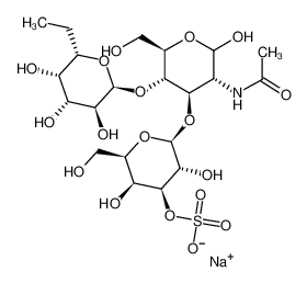 6-脱氧-alpha-L-吡喃半乳糖基-(1->4)-[3-O-磺基-beta-D-吡喃半乳糖基-(1->3)]-2-乙酰氨基-2-脱氧-beta-D-吡喃葡萄糖