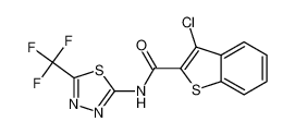 Benzo[b]thiophene-2-carboxamide, 3-chloro-N-[5-(trifluoromethyl)-1,3,4-thiadiazol-2-yl]- (9CI) 600122-35-8