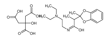 N-[2-(diethylamino)ethyl]-2-(2-methyl-1,3-benzodioxol-2-yl)propanamide,2-hydroxypropane-1,2,3-tricarboxylic acid 62898-47-9