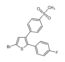 5-溴-2-(4-氟苯基)-3-(4-甲基磺酰基苯基)噻吩