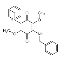 2,5-bis(benzylamino)-3,6-dimethoxycyclohexa-2,5-diene-1,4-dione 16950-74-6