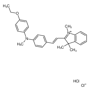 N-(4-ethoxyphenyl)-N-methyl-4-[(E)-2-(1,3,3-trimethylindol-1-ium-2-yl)ethenyl]aniline,chloride,hydrochloride 6320-32-7