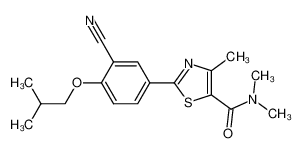 2-[3-cyano-4-(2-methylpropoxy)phenyl]-N,N-4-trimethylthiazole-5-carboxamide 1380049-45-5