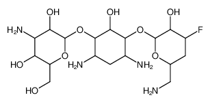 4-amino-2-[4,6-diamino-3-[6-(aminomethyl)-4-fluoro-3-hydroxyoxan-2-yl]oxy-2-hydroxycyclohexyl]oxy-6-(hydroxymethyl)oxane-3,5-diol 134160-38-6