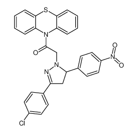 78807-77-9 2-[5-(4-chlorophenyl)-3-(4-nitrophenyl)-3,4-dihydropyrazol-2-yl]-1-phenothiazin-10-ylethanone