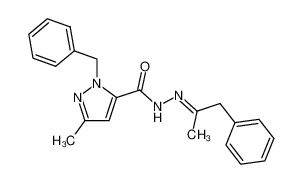 2-benzyl-5-methyl-2H-pyrazole-3-carboxylic acid (1-methyl-2-phenyl-ethylidene)-hydrazide