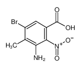 3-amino-5-bromo-4-methyl-2-nitrobenzoic acid 34545-22-7
