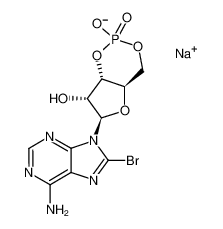 76939-46-3 structure, C10H10BrN5NaO6P