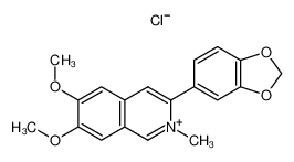87922-33-6 3-(1,3-苯并二氧戊环-5-基)-6,7-二甲氧基-2-甲基异喹啉鎓氯化物