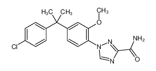 1-[4-[2-(4-chlorophenyl)propan-2-yl]-2-methoxyphenyl]-1,2,4-triazole-3-carboxamide