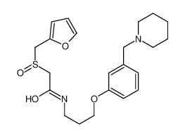 2-(furan-2-ylmethylsulfinyl)-N-[3-[3-(piperidin-1-ylmethyl)phenoxy]propyl]acetamide 108498-50-6