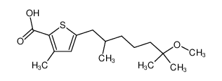 87416-86-2 5-(6'-methoxy-2',6'-dimethylheptyl)-3-methylthiophene-2-carboxylic acid